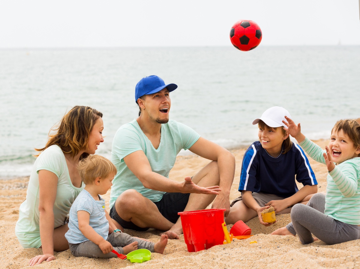 Famiglia in spiaggia
